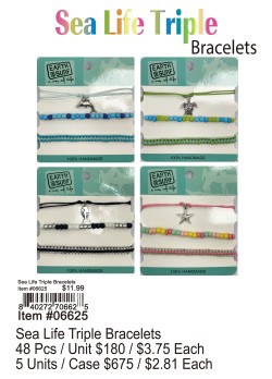 Sea Life Triple Bracelets